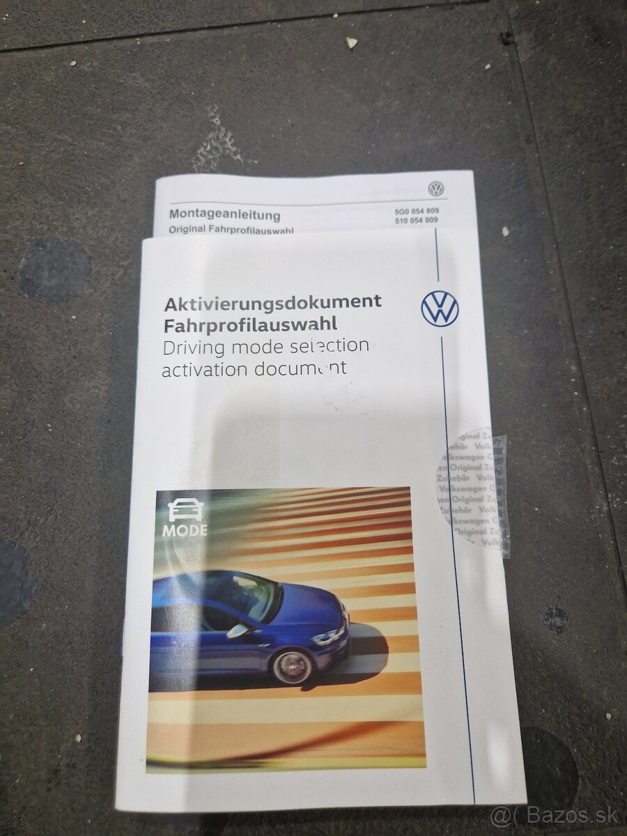 Aktivačný kĺúč SWAP key jazdné profily VW