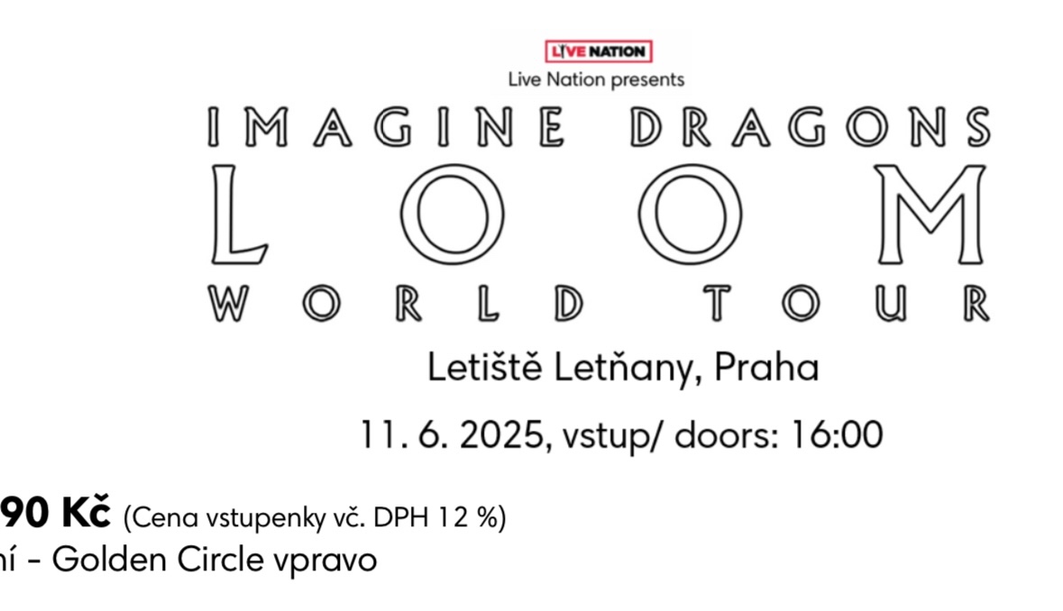 lístky na koncert IMAGINE DRAGONS 11.6.