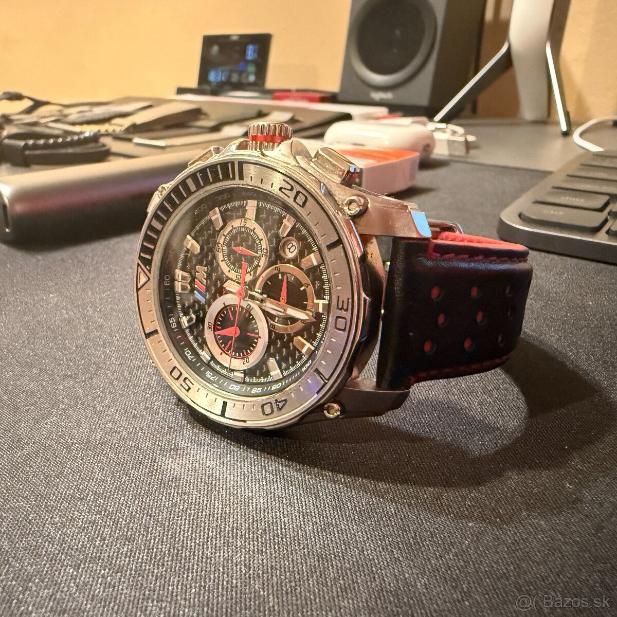 BMW M Carbon Chrono hodinky – originál (80262365455)