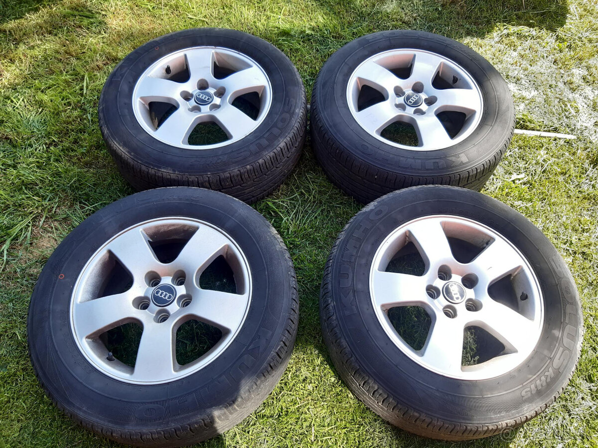alu kola 16 + letní pneu 225/60 r16, vzorek 5-6mm
