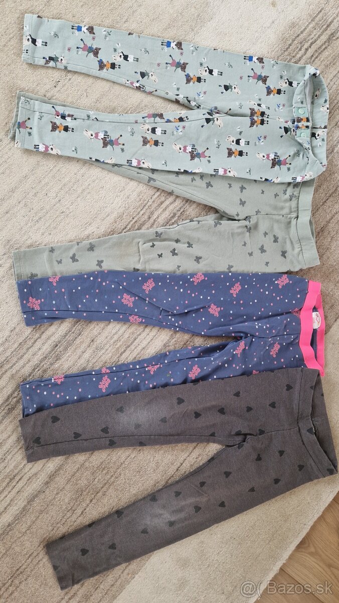 4ks H&M zateplene leginy dievca 122