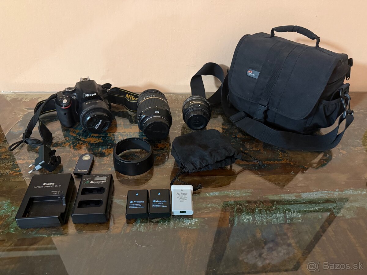 Nikon D5100 + objektívy + príslušenstvo