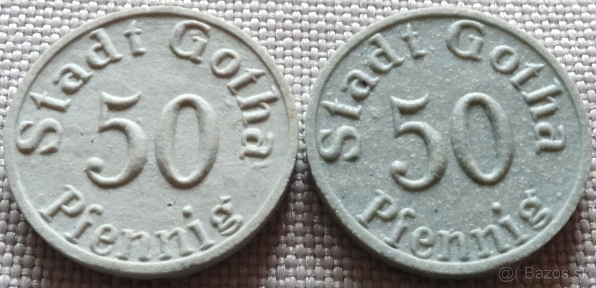 Porcelanove mince Meissen, Gotha Nemecko