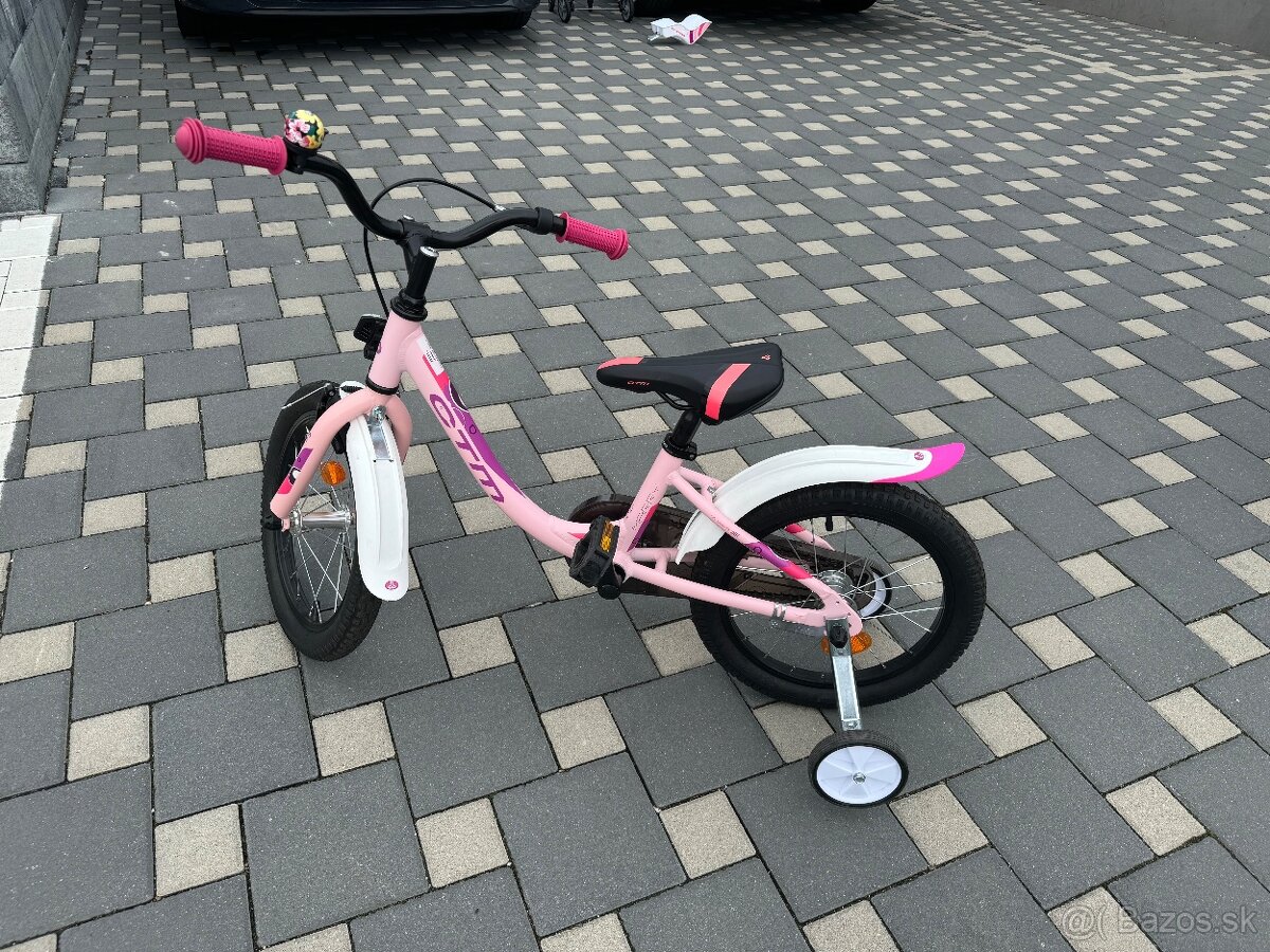 Detský ružový bicykel CTM