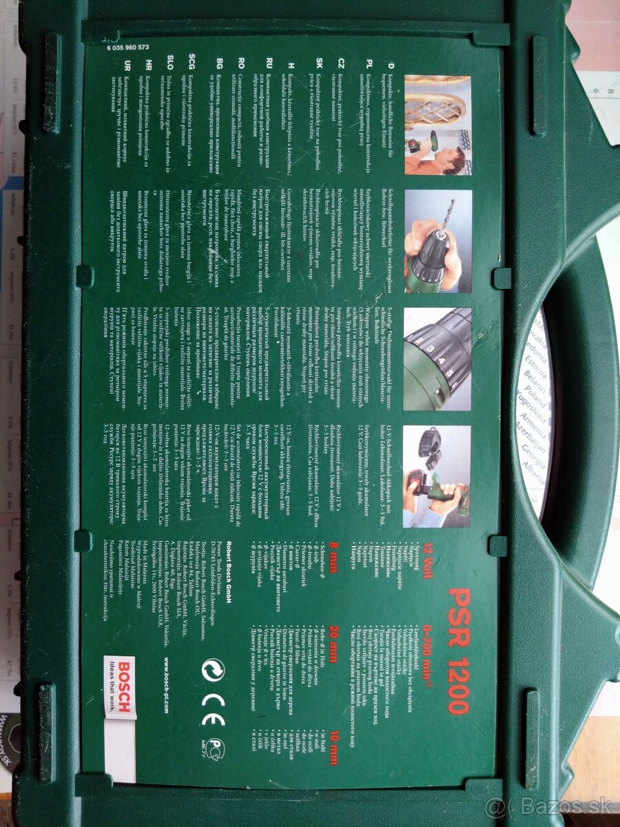 Predám aku vŕtačku Bosch PSR1200 bez aku