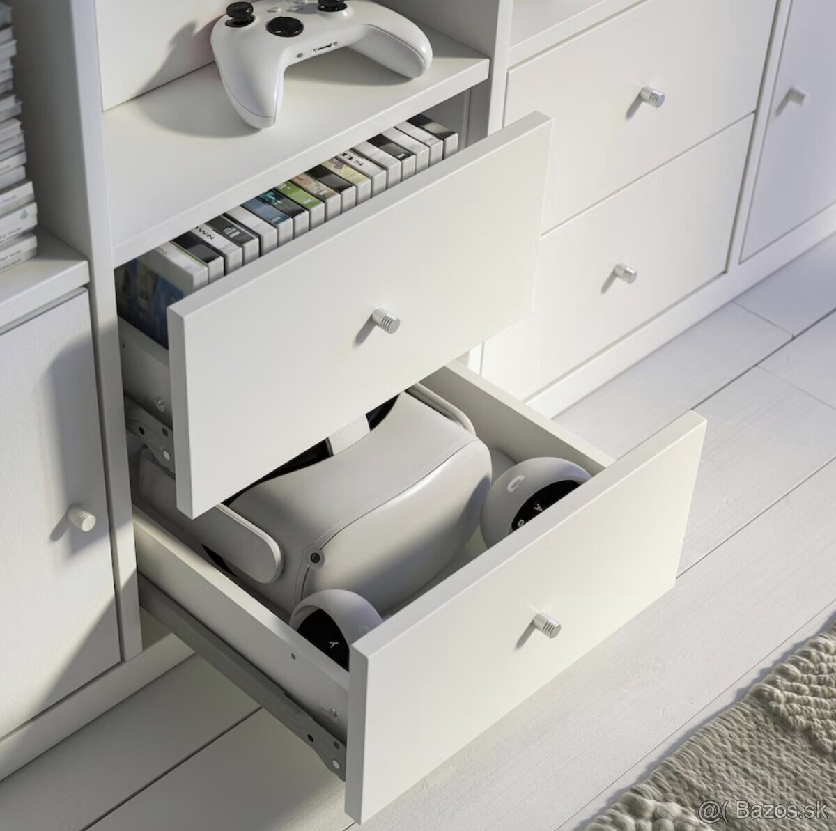 Ikea Kallax vlozka so suplikmi biela