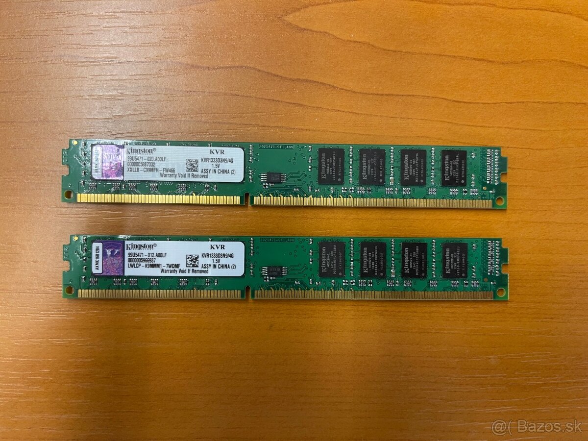 KINGSTON DDR3 8GB 1333MHz