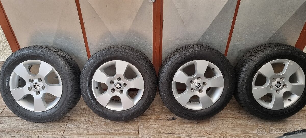 Predám originálne hliníkové disky Skoda 5x112 r15 195/65