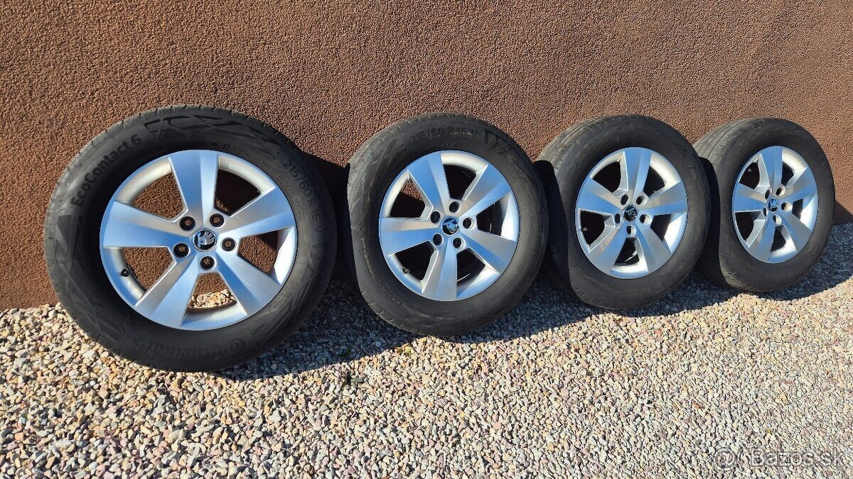 Predam originálne kolesá Škoda 5x112 r16