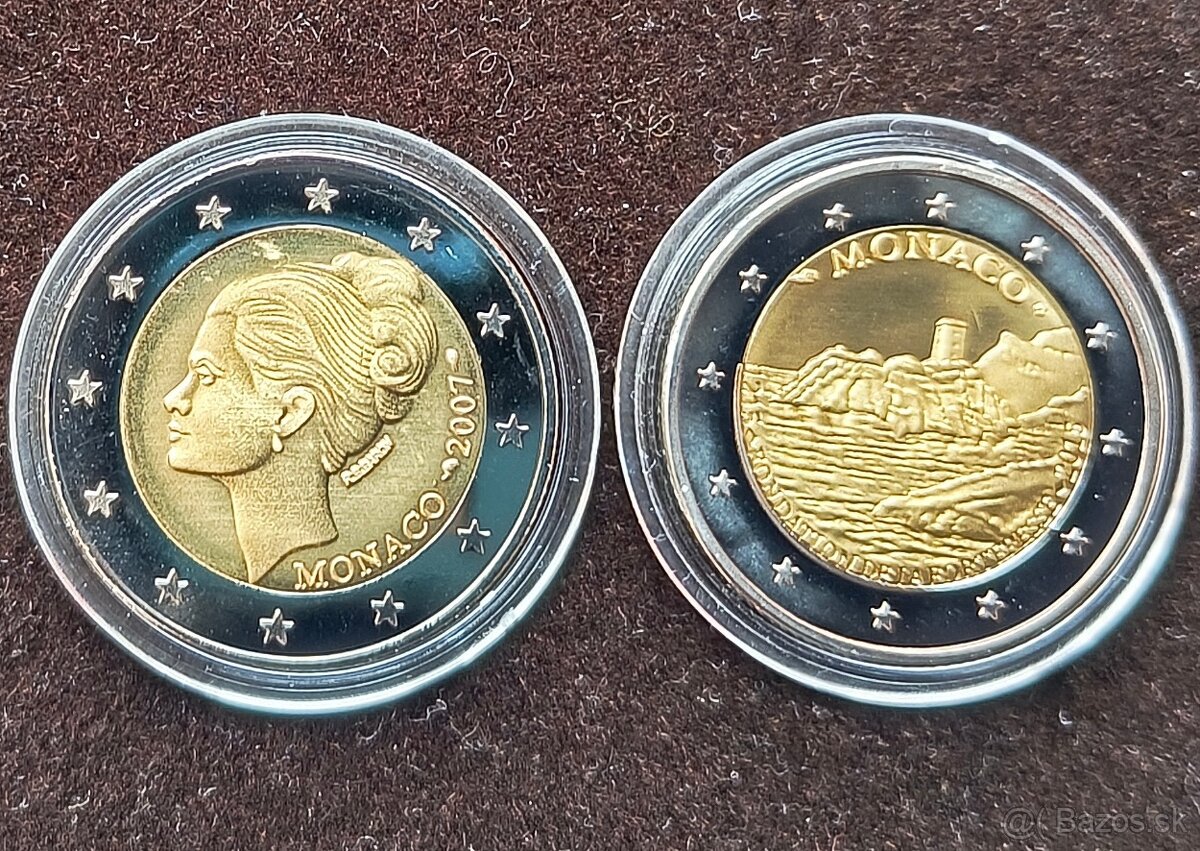 MONACO/MONAKO: NAJVZACNEJŠIE 2 EURO-2007a2015 REPLIKY