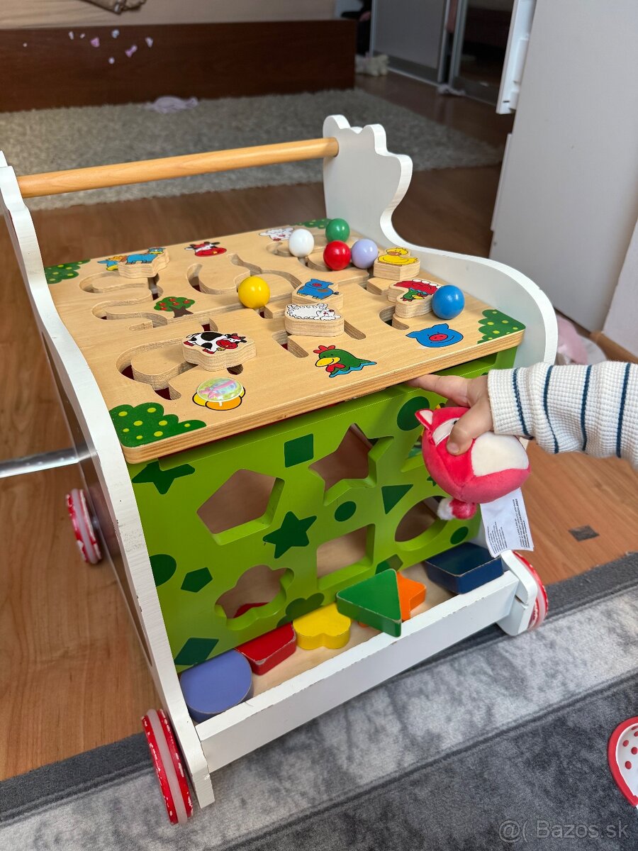 Detské drevené Chodítko multifunkčné