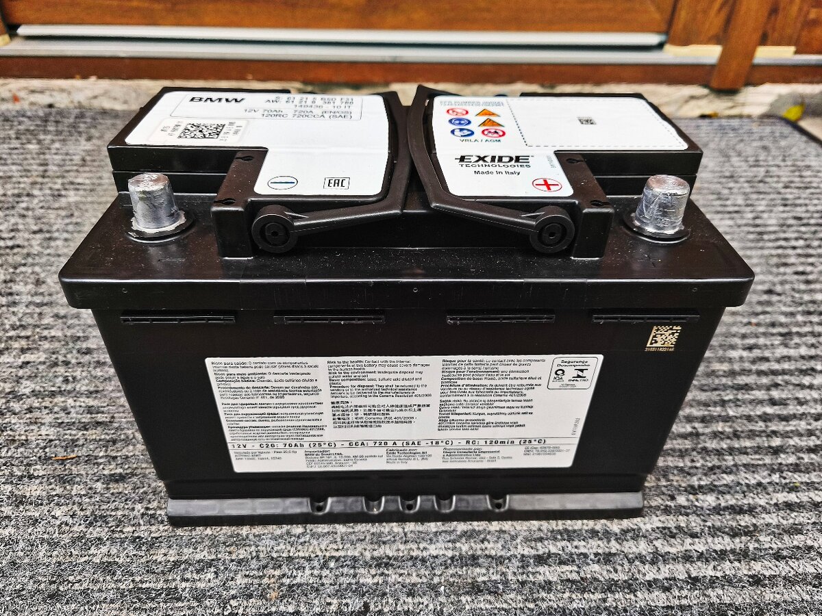 BMW Originálna AGM autobatéria 70Ah - Nová 07/25