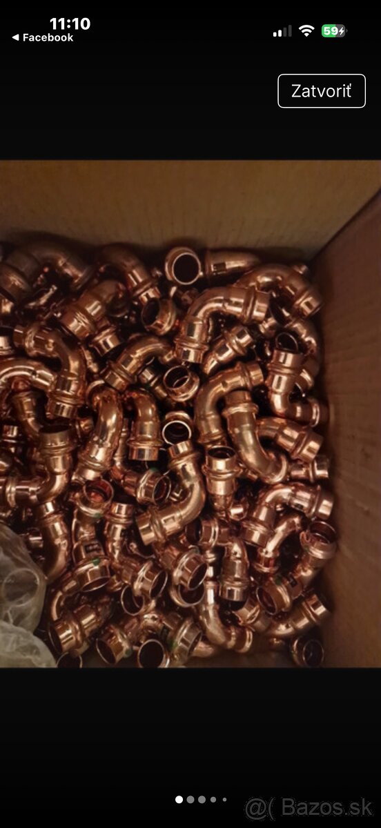 VIEGA medené kolená lisovky