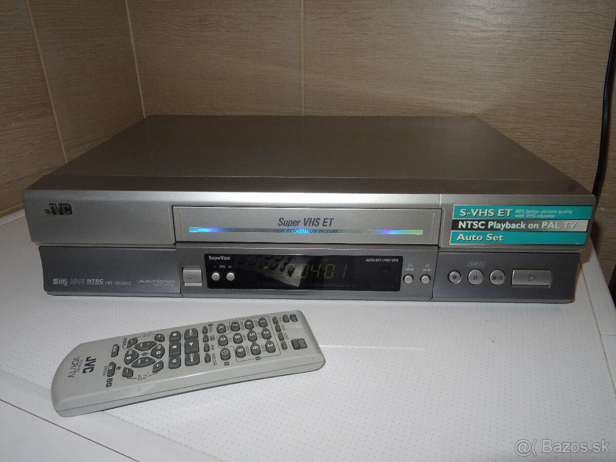 S-VHS videorekordér-JVC HR-S 5963-Super-VHS ET-HiFi- 6 HLAV