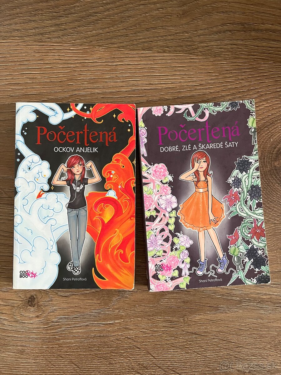 2 knihy POČERTENÁ - ockov anjelik, dobré zlé a škaredé šaty