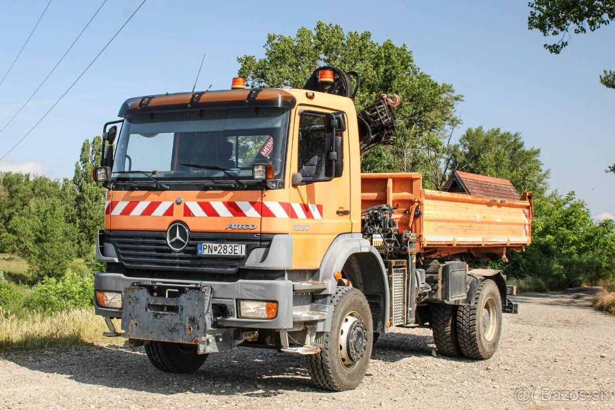 Mercedes ATEGO 1828 4x4 vyklapač + hyd. ruka