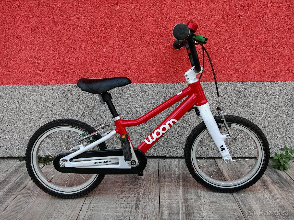Woom bicykel 2 červený