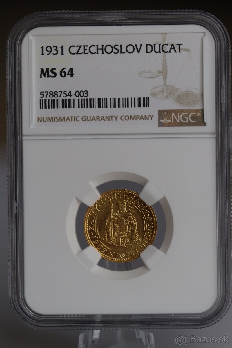 Svätováclavský 1 dukát 1931 - NGC MS64