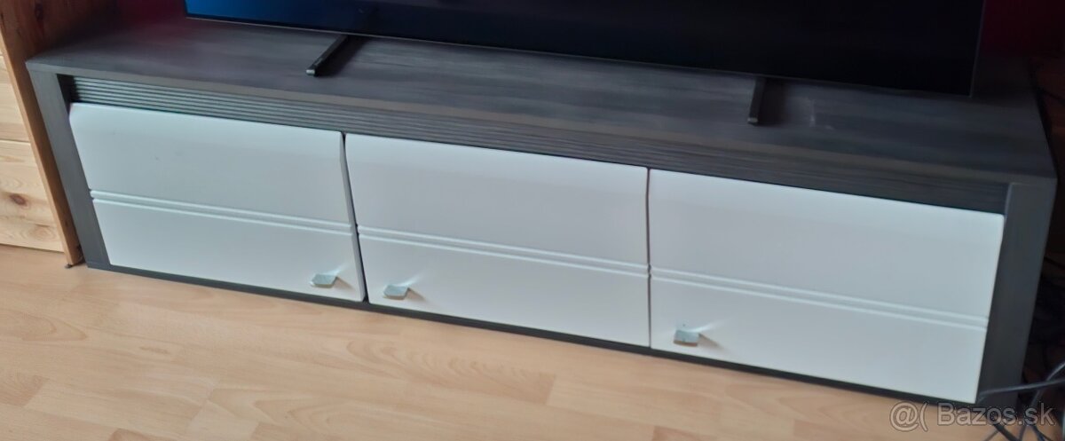 TV stolík/Polička Sevilla TYP 67 nórske borovice/ biela