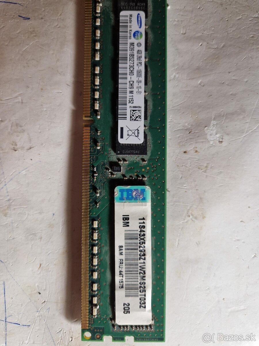 4GB 2Rx8 PC3 – 10600E–09-10-E1 M391B5273CH0-CH9M1152