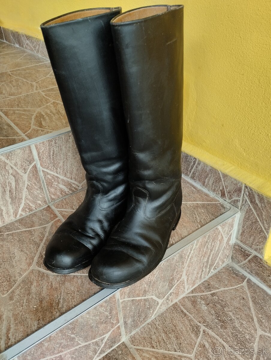 Čižmy Starožitné Kožené Pánske Tvrdou Saro