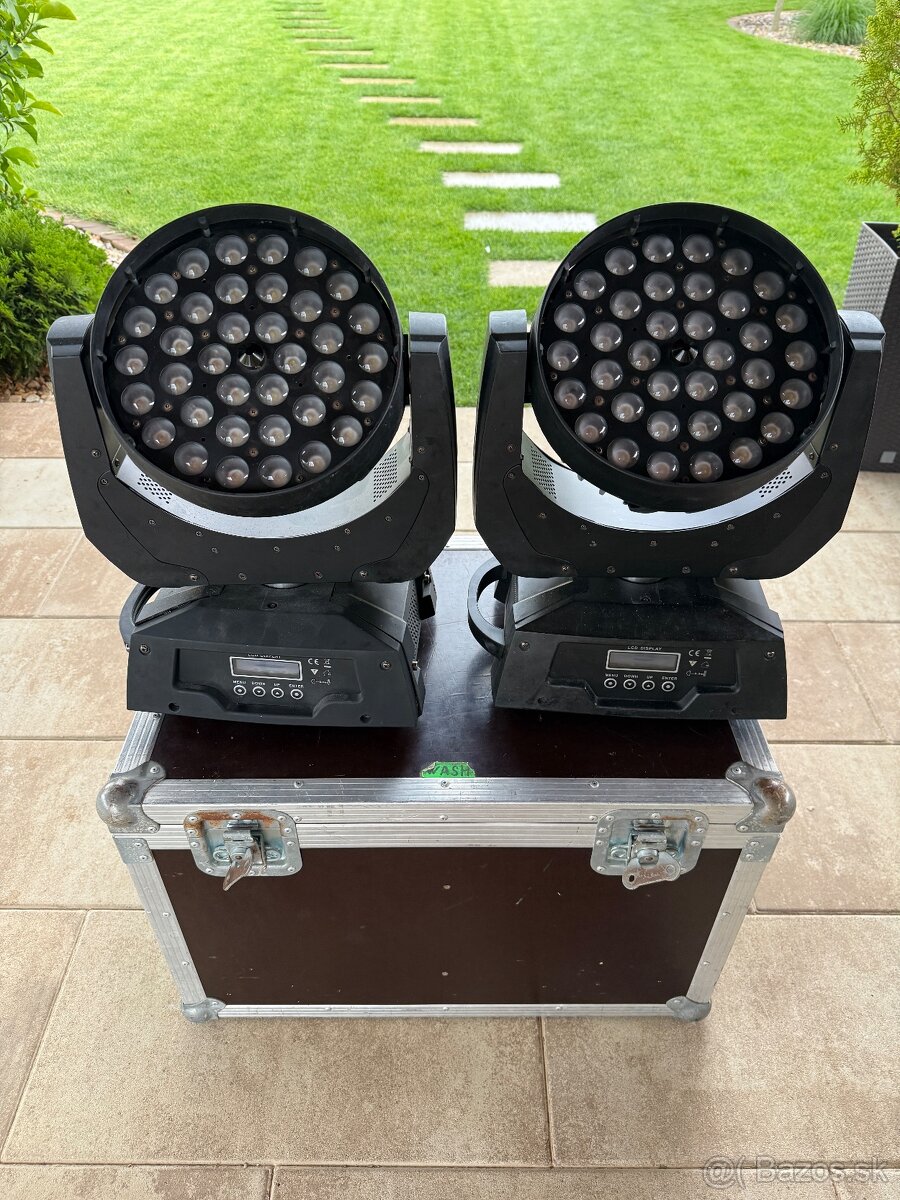 ✴️Wash rotačné hlavy 2ks wifi DMX + case✴️