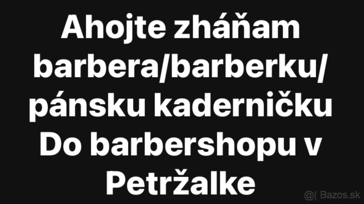 Hľadáš prácu ako Barber/Barberka?