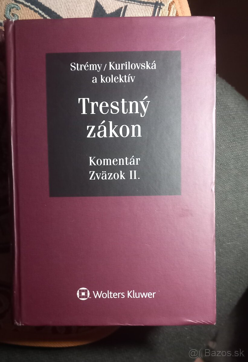 Predam knihu Trestny Zakon + Komentar zvazok II.2022