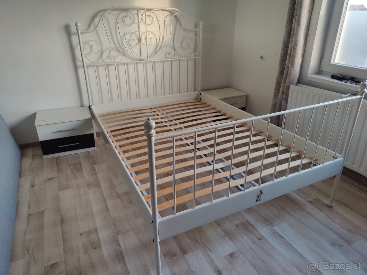 Posteľ kovova s čelom IKEA skorva
