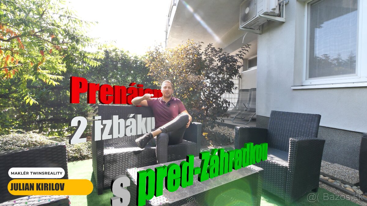 ŠTÝLOVÝ 2-IZBOVÝ BYT S PREDZÁHRADKOU, KLIMATIZÁCIOU A PARKOV