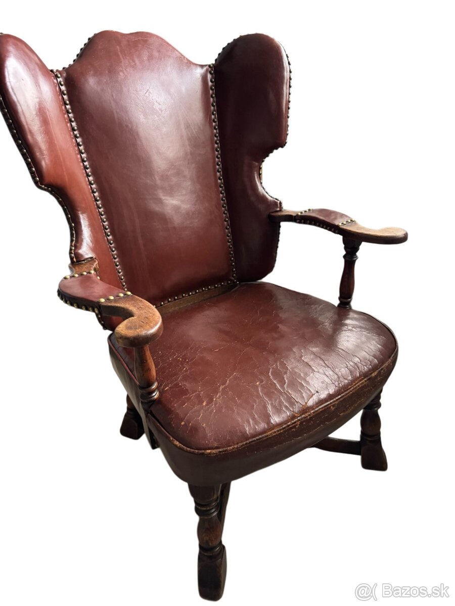 Artifort vintage kožená stolička – originál z 60.–70. rokov,