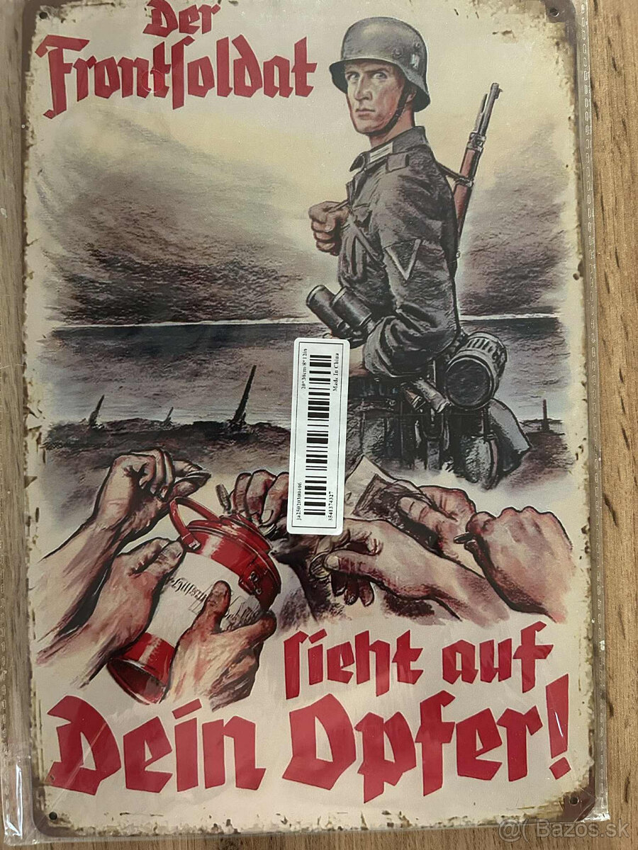 Plechove cedule vojenske