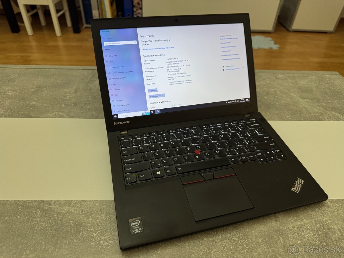 Lenovo ThinkPad X250 i7-5600 8GB – vhodný do dielne, servisu