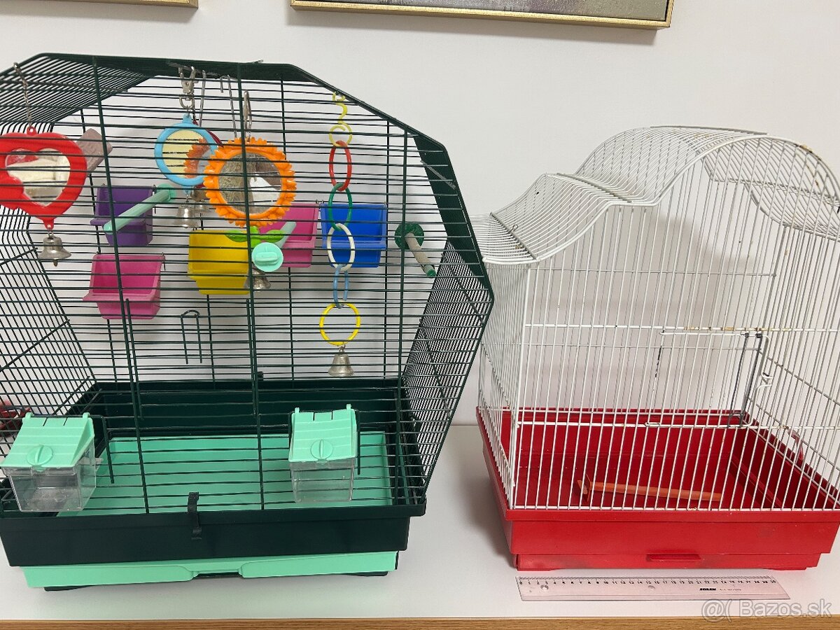 Predám klietky s množstvom doplnkov