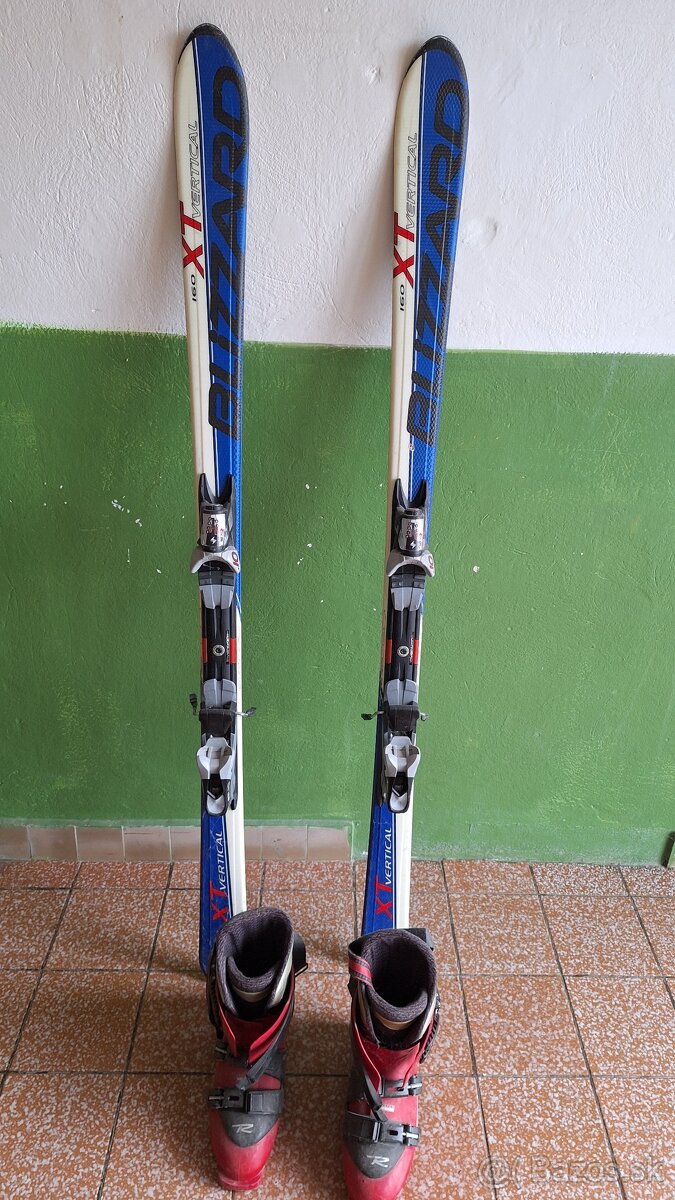 Lyže Blizzard XT Vertikálne 160 cm + Lyžiarky Rossingol