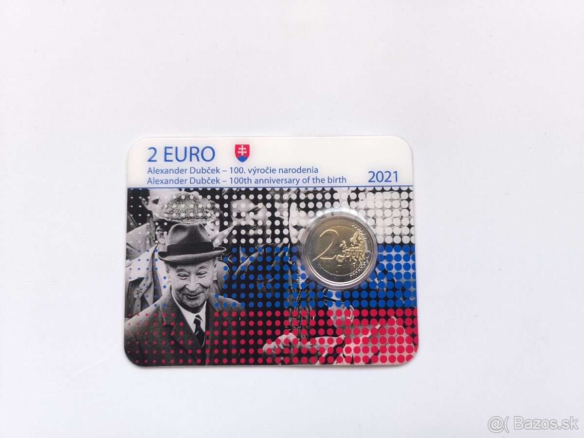 coincard Slovensko 2€ 2021 Alexander Dubček