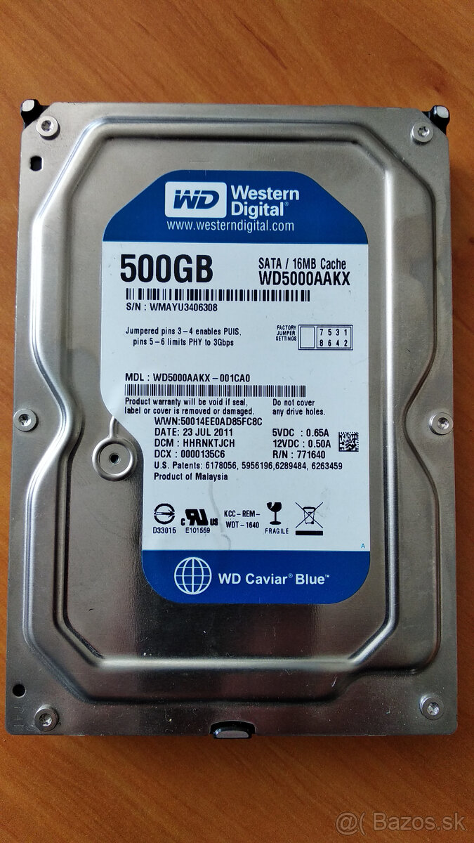 3,5" HDD WD 500GB