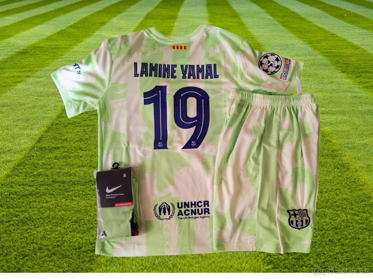 dres Lamine Yamal FC BARCELONA zelená edícia
