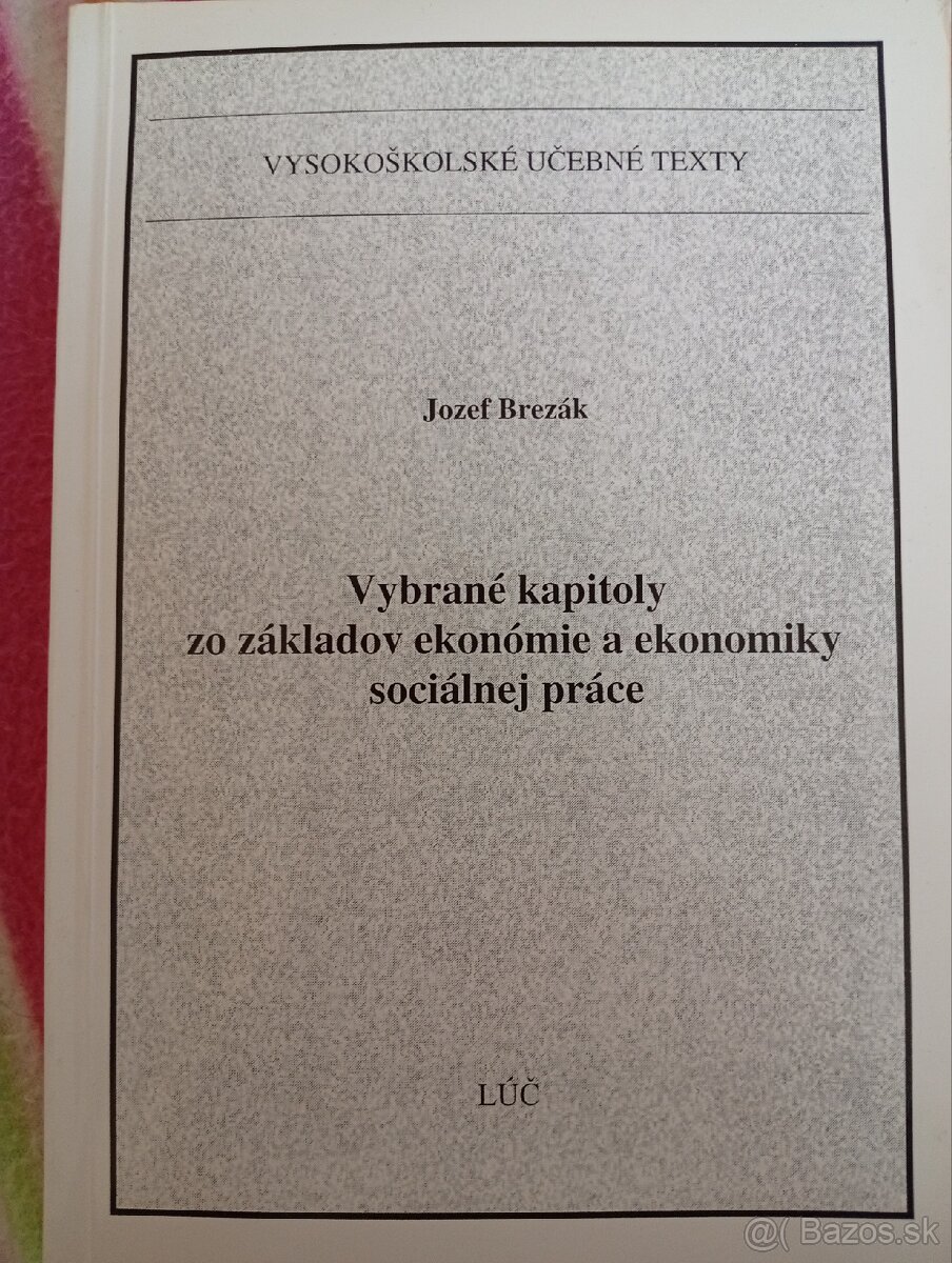 Kniha Vybrané kapitoly zo základov ekonomiky