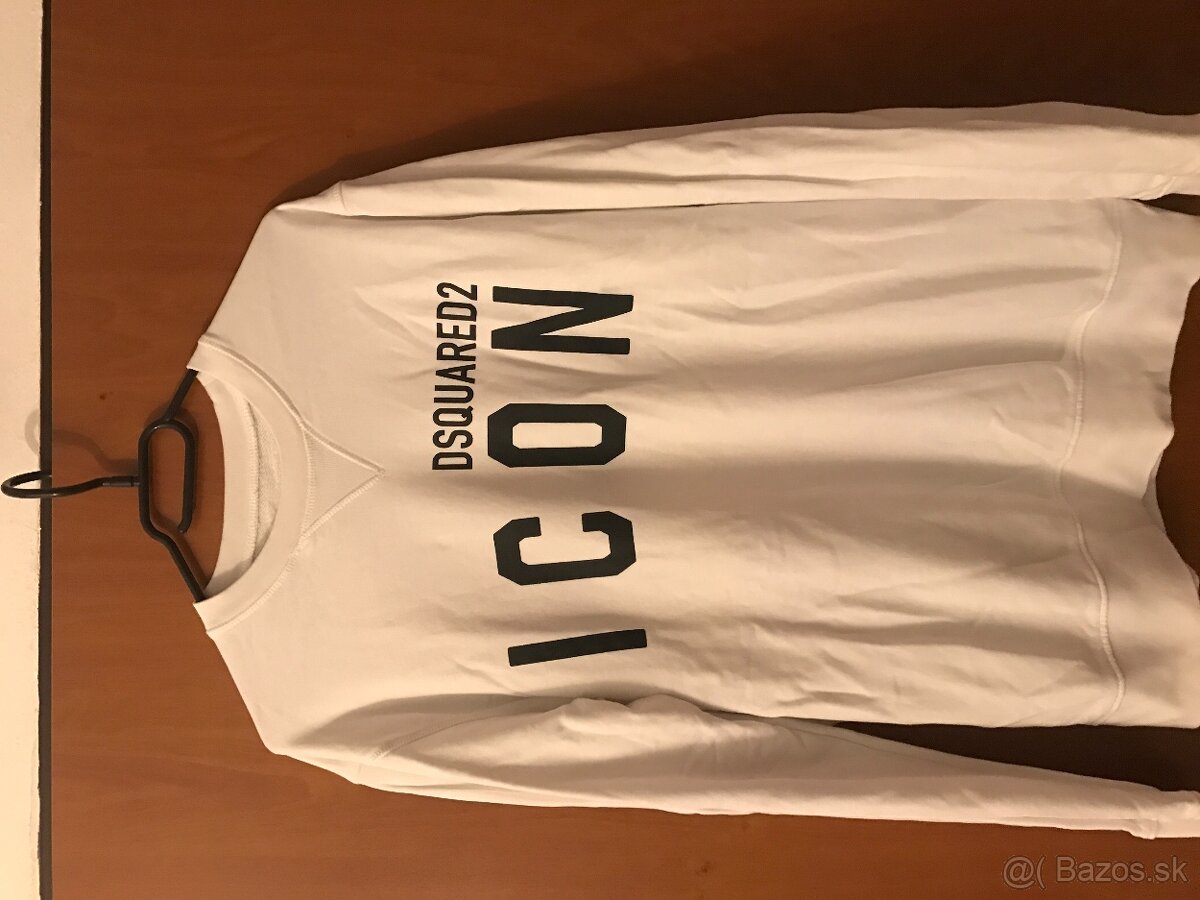 DSQUARED2 white pánska mikinka L/XL
