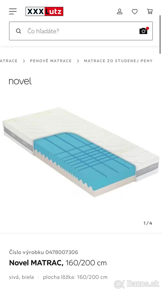 Nový kvalitný matrac Novel Bodymax 160x200 H3/H4