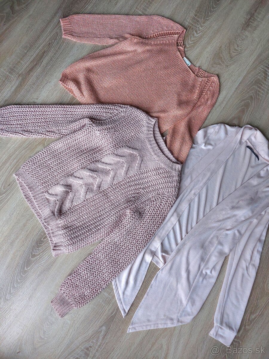 3x ružový sveter XS-S Cubus, Mohito, Outfitters