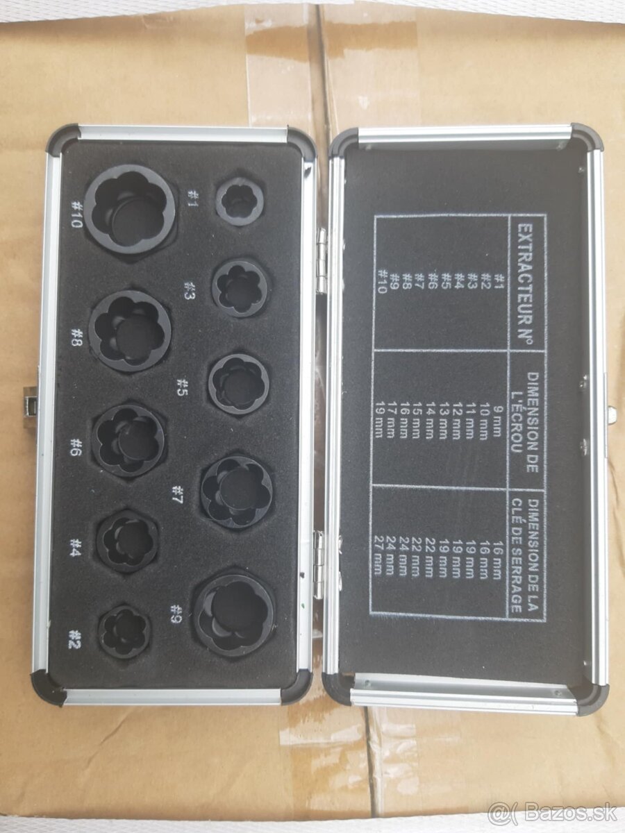 Sada na uvoľnenie poškodených skrutiek