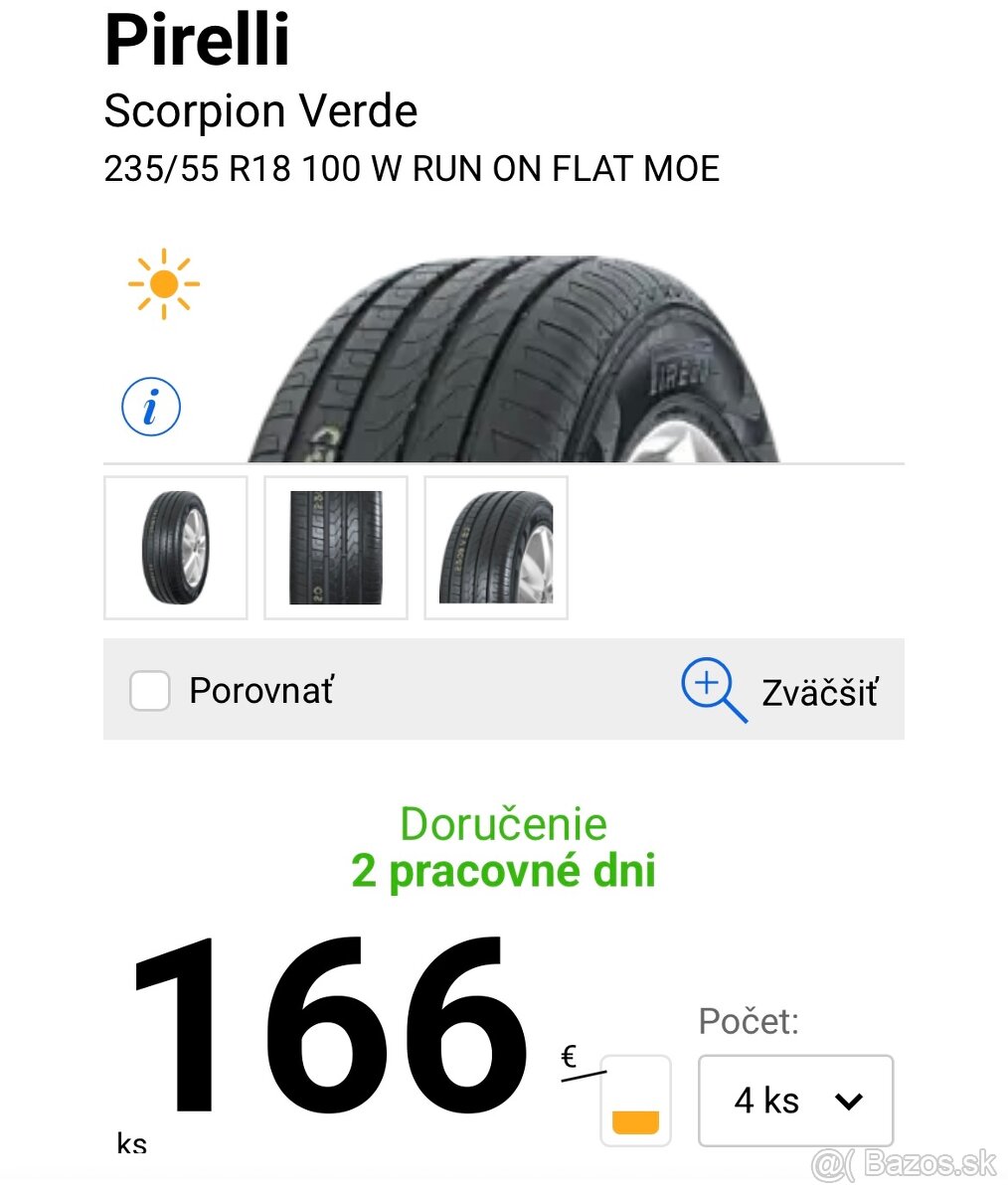 Predám Pirelli 235/55R18