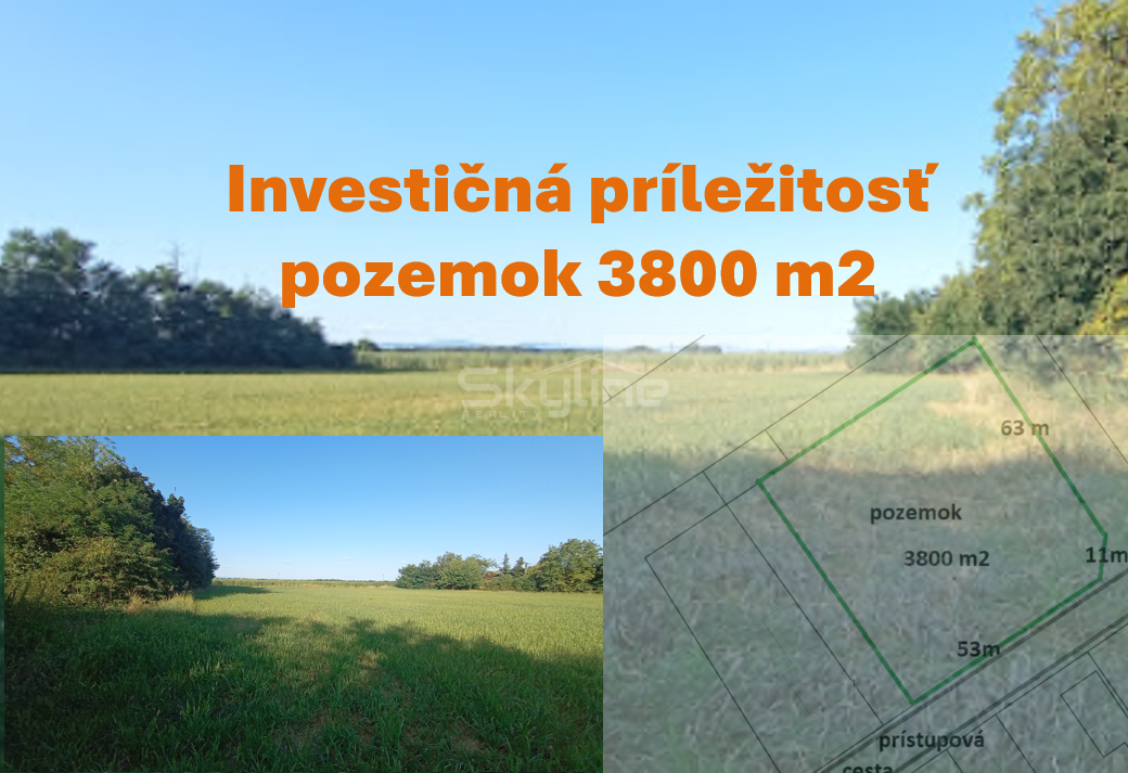 Na predaj zaujímavý stavebný pozemok 3800 m2 v tichej lokali