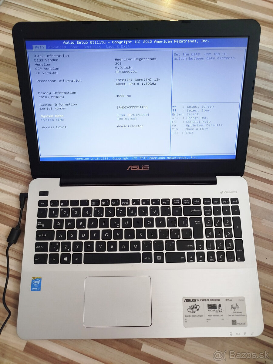 notebook ASUS X555L na ND /ND90/