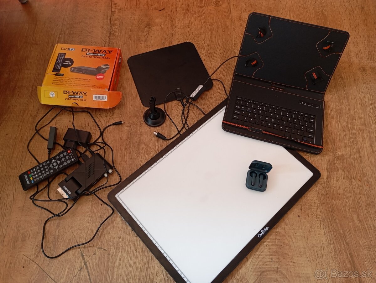 Setobox,anténa na tv, bluetooth klávesnica na tablet ,