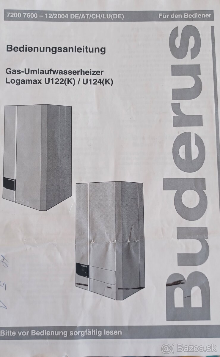 Zavesny kondenzacny kotol BUDERUS LOGALUX U 122/ k