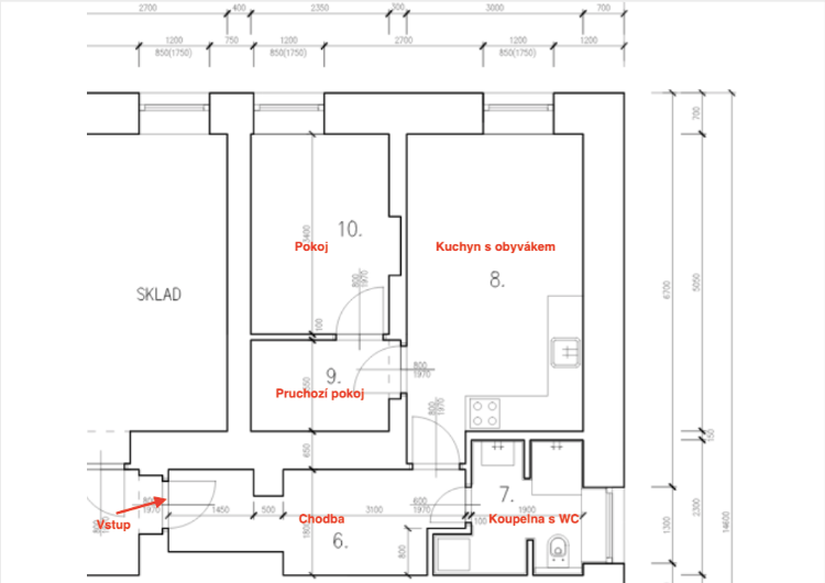 Prodej sklepního bytu 2+kk 40 m² ve Vsetíně