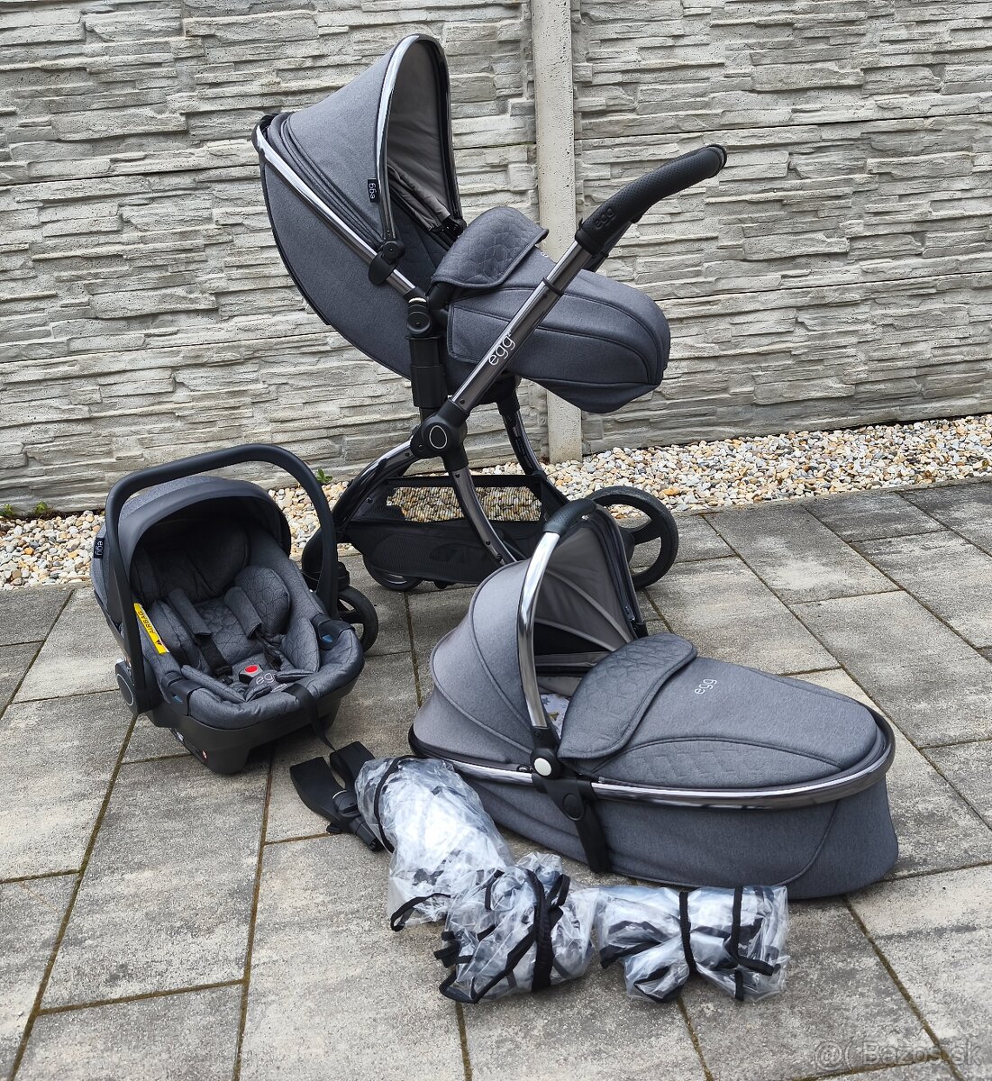 Kočík Babystyle Egg2 farba Quartz sivá